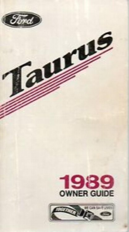 Ford Taurus 1989 Owner's Guide