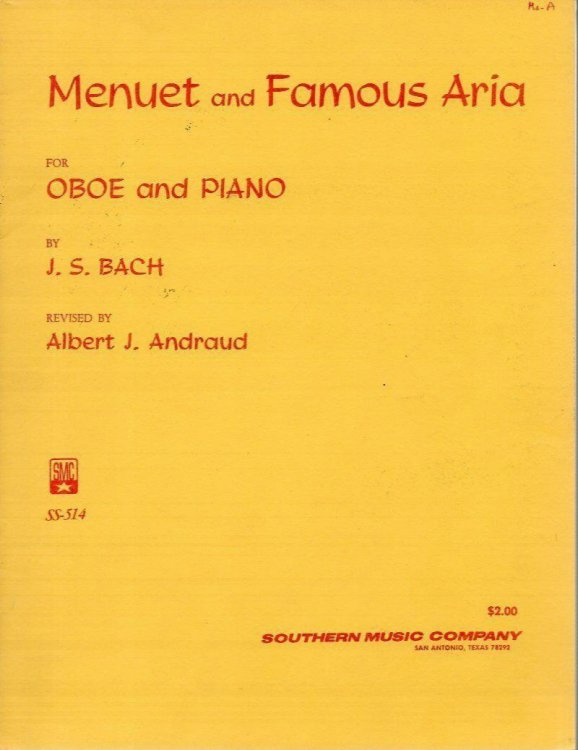 Menuet and Famous Aria for Oboe and Piano