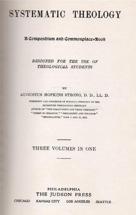 Systematic Theology: A Compendium and Commonplace Book