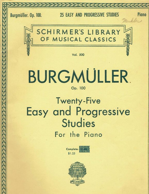 Friedrich Burgmuller Twenty-five Easy and Progressive Studies for the Piano, Expressly Composed for Small Hands