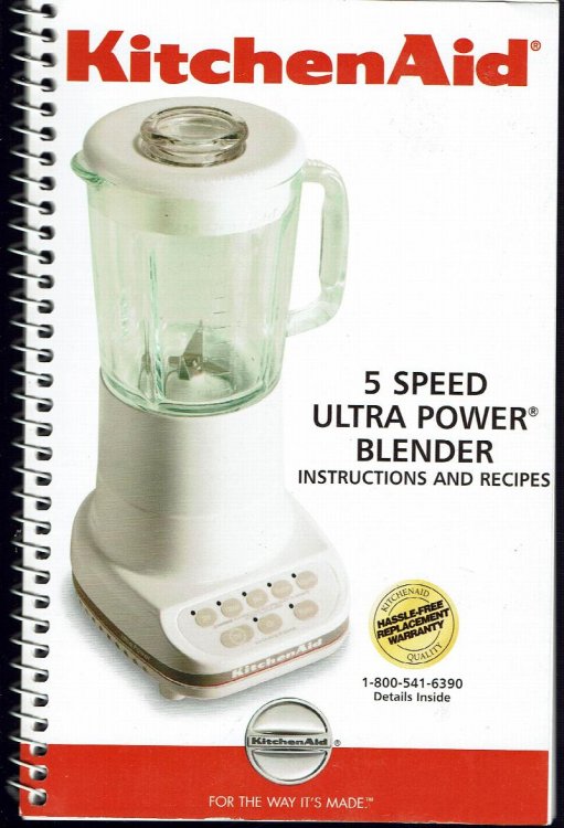 KitchenAid 5 Speed Ultra Power Blender Instructions and Recipes