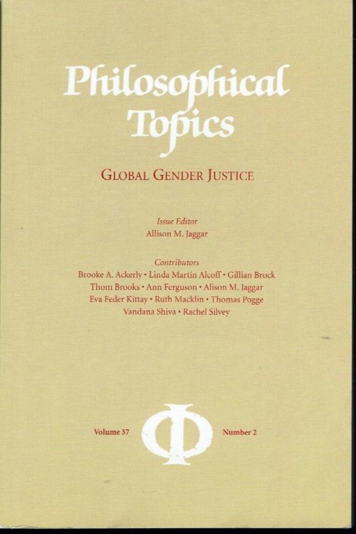 Global Gender Justice: Philosophical Topics, Vol 37, No.2
