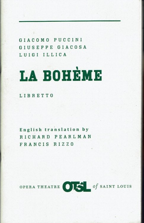 La Boheme Libretto, English Translation