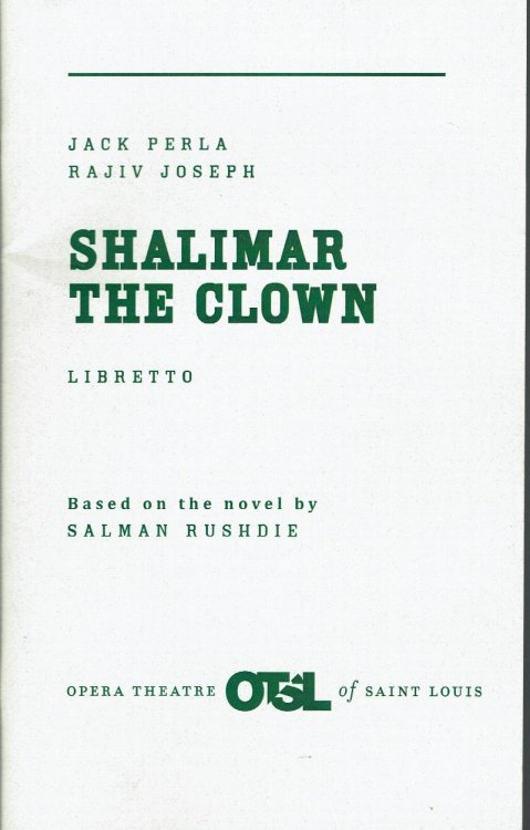 Shalimar The Clown: Libretto (English)