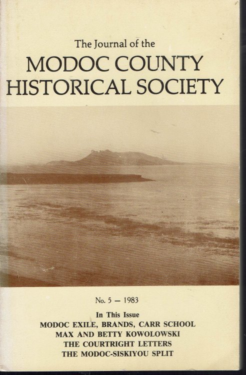 The Journal of the Modoc County Historical Society, No. 5, 1983