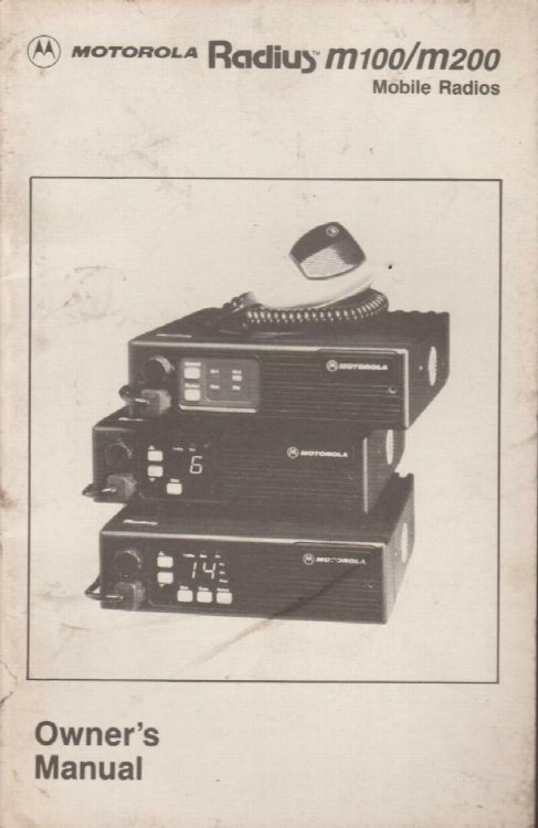 Motorola Radius m100/m200 Mobile Radios, Owner's Manual