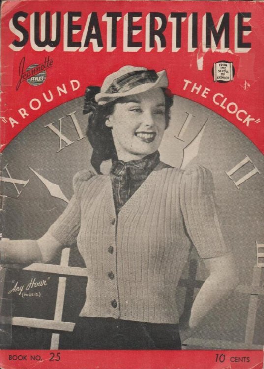 Sweatertime Around the Clock, Book No. 25 (1940) Jeanette Styles