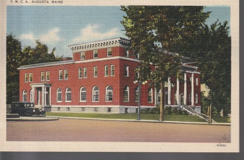 YMCA Augusta Maine circa 1930 Linen Postcard