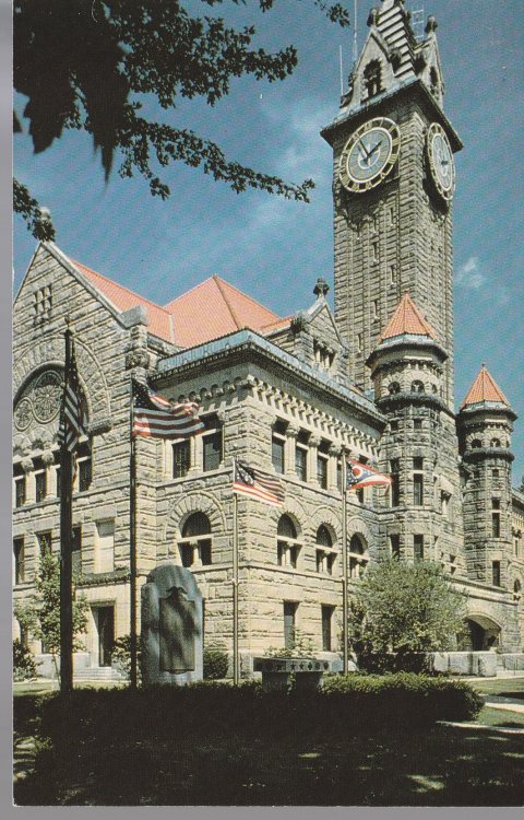 Bowling Green OH Wood County Court House Richardson Romanesque Architecture Postcard