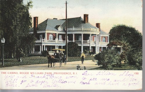 The Casino, Roger Williams Park, Providence, RI 1906 Postcard; 1 Franklin