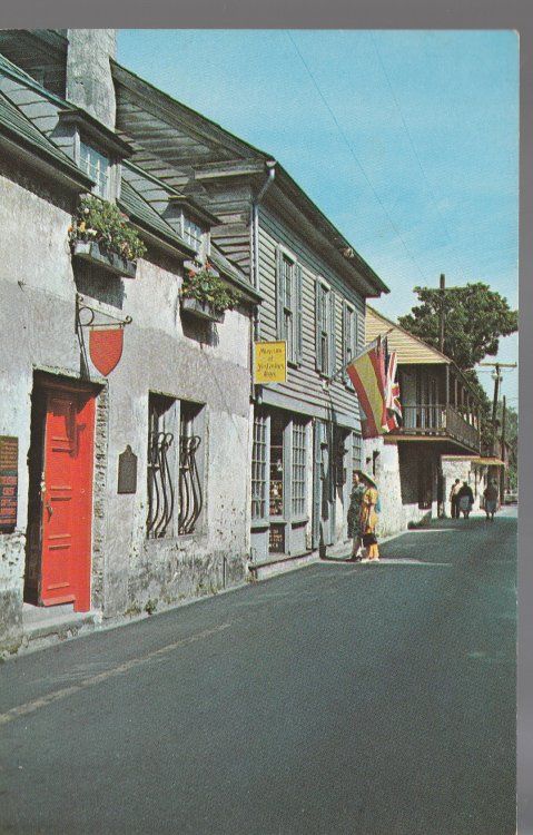 Old St. George Street St. Augustine, FL circa 1960 Postcard