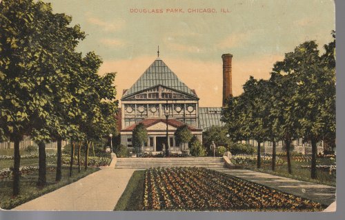 Douglass Park, Chicago, IL 1909 Postcard