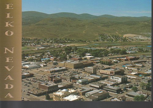 Elko, NV Aerial Photo 2000 Postcard