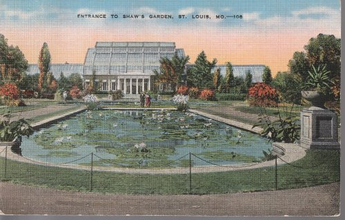 Shaw's Garden MO Botanical Garden Entrance 1940 1 Washington Linen