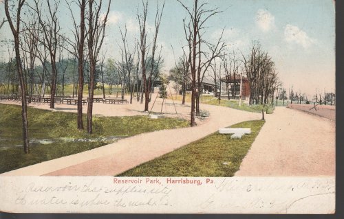Reservoir Park, Harrisburg, PA 1907 Vintage Postcard; Undivided Back