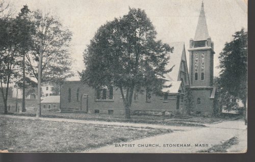 Stoneham, MA Baptist Chruch 1912 Real Photo Postcard 1 Washington