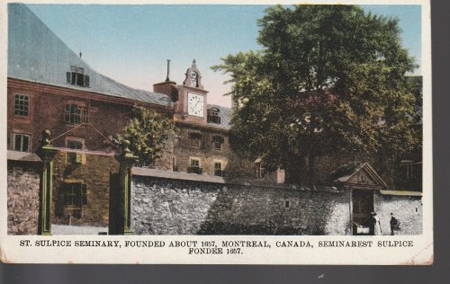 St. Sulpice Seminary, Montreal Canada circa 1935 Photo Postcard