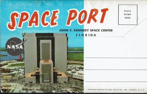 Space Port John F. Kennedy Space Center, Florida, NASA; Vintage Postcard Book (1966)
