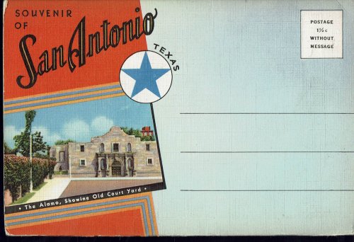 San Antonio, Texas; Vintage Postcard Book (circa 1940)