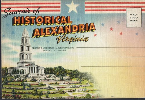 Historical Alexandria, Virginia; Vintage Postcard Book (circa 1930)