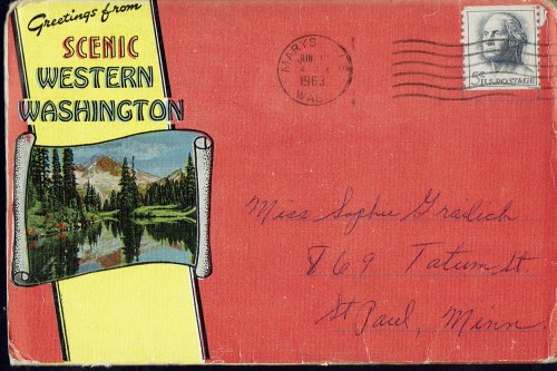 Scenic Western Washington; Vintage Postcard Book (1963)