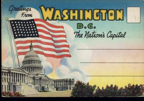 Washington D.C. The Nation's Capital; Vintage Postcard Book (circa 1935)