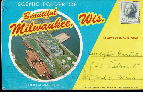 Scenic Folder of Beautiful Milwaukee, Wisc. Vintage Postcard Book (1959)