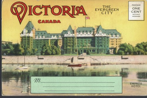 Victoria Canada The Evergreen City, Vintage Postcard Book (circa 1935)