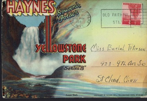 Haynes Yellowstone Park WY; Vintage Postcard Book (1947)