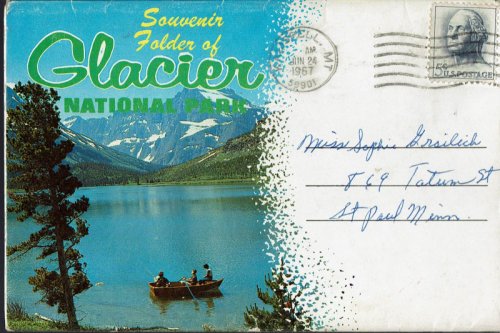 Glacier National Park MT; Vintage Postcard Book (1967) 5 Washington