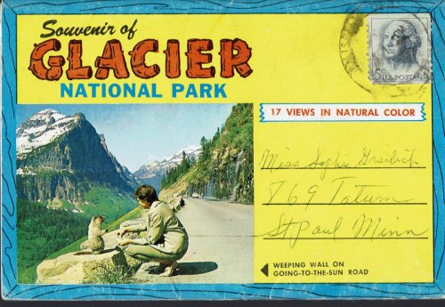 Glacier National Park; Vintage Postcard Book (circa 1955)