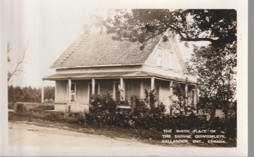 Birth Place Dionne Quintuplets Gallander Ont circa 1935 Real Photo Postcard