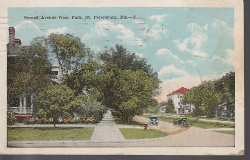 Second Ave St Petersburg FL 1922 Postcard 1 Washington