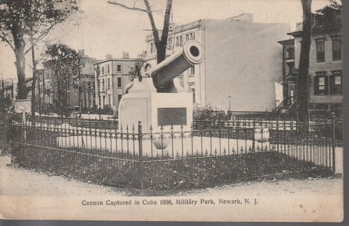 Canon Captured in Cuba 1898 Military Park, NJ (1911) Postcard