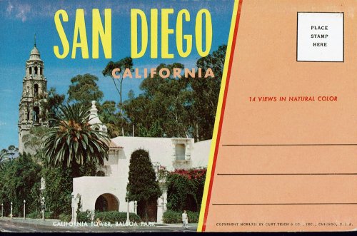 San Diego California: Vintage Postcard Book