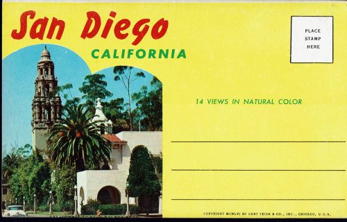 San Diego California: Vintage Postcard Book