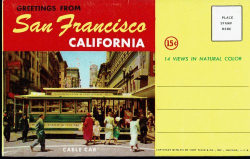 San Francisco California: Vintage Postcard Book