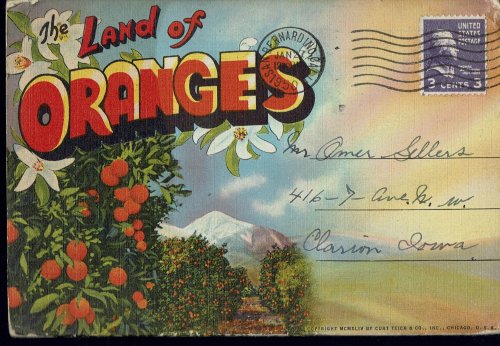 The Land of Oranges: Vintage Postcard Book