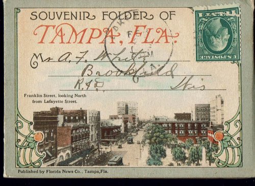 Souvenir Folder of Tampa, Fla.: Vintage Mini Postcard Folder