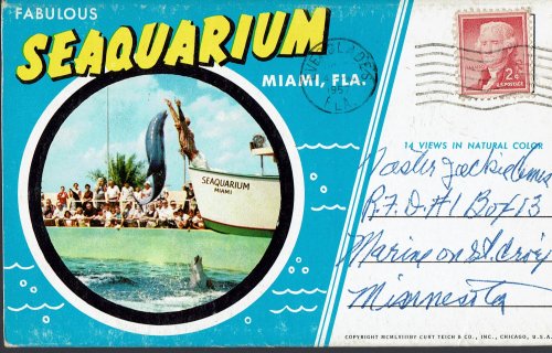 Fabulous Seaquarium Miami, Fla.: Vintage Postcard Book