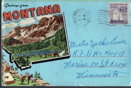 Montana; Vintage Postcard Book (1957)
