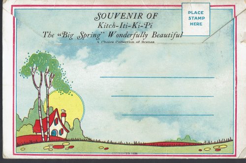 Kitch-Iti-Ki-Pi, The Big Spring, Manistique, Michigan; Vintage Postcard Book (1928)