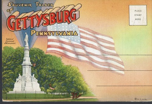 Gettysburg, Pennsylvania; Vintage Postcard Book (circa 1945)