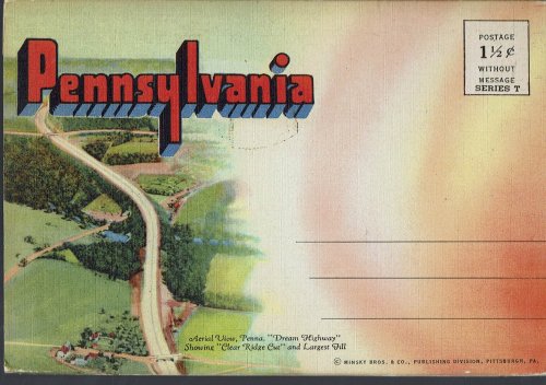 Pennsylvania; Vintage Postcard Book (circa 1920)
