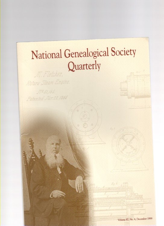 National Genealogical Society Quarterly Volume 87 No. 4 December 1999