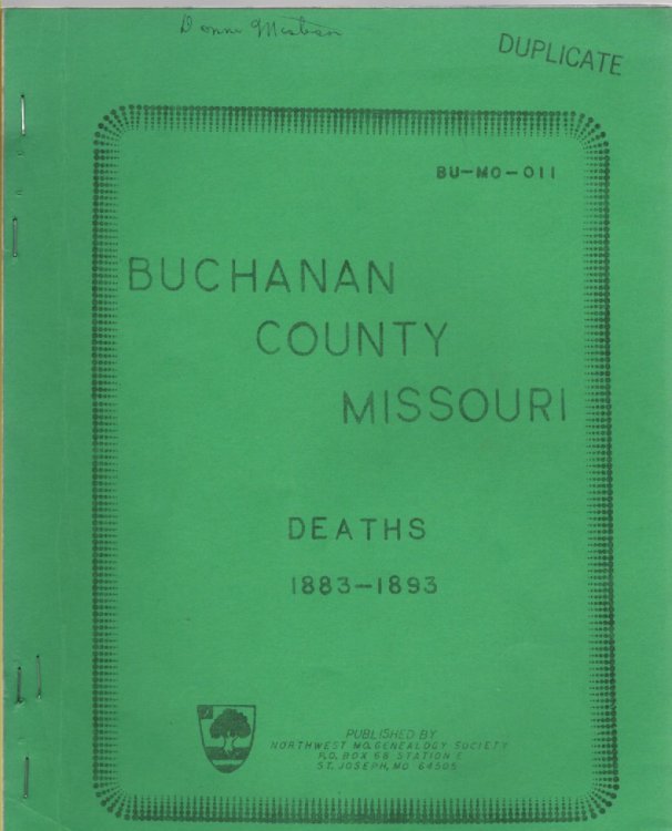 Buchanan County Missouri Deaths 1883-1893