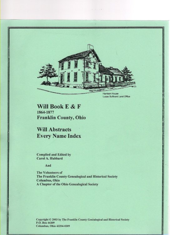 Will Book E & F 1864-1877 Franklin County, Ohio
