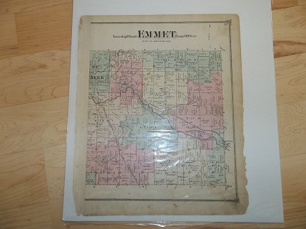 Emmet Township Calhoun County Michigan 1873 Map