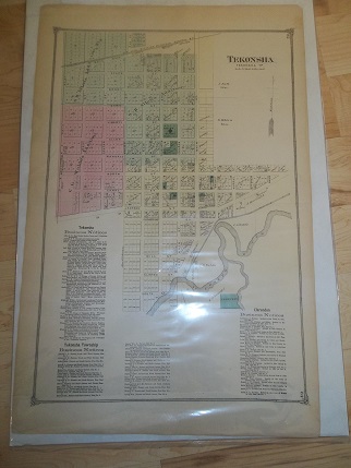 Tekonsha Calhoun County Michigan 1873 Map