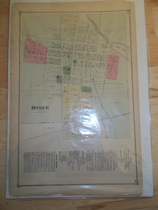 Homer Calhoun County Michigan 1873 Map